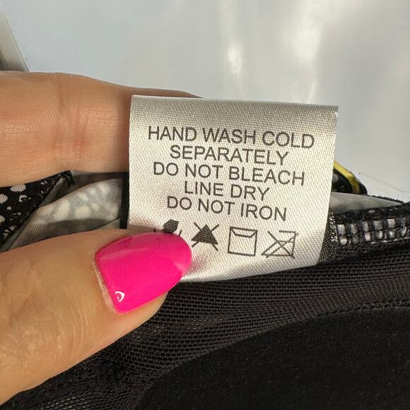 NWOT Shore Shapes Black Micro Polka Dot Ruched Swimdress Tankini Set – Size 8 - Picture 10 of 10